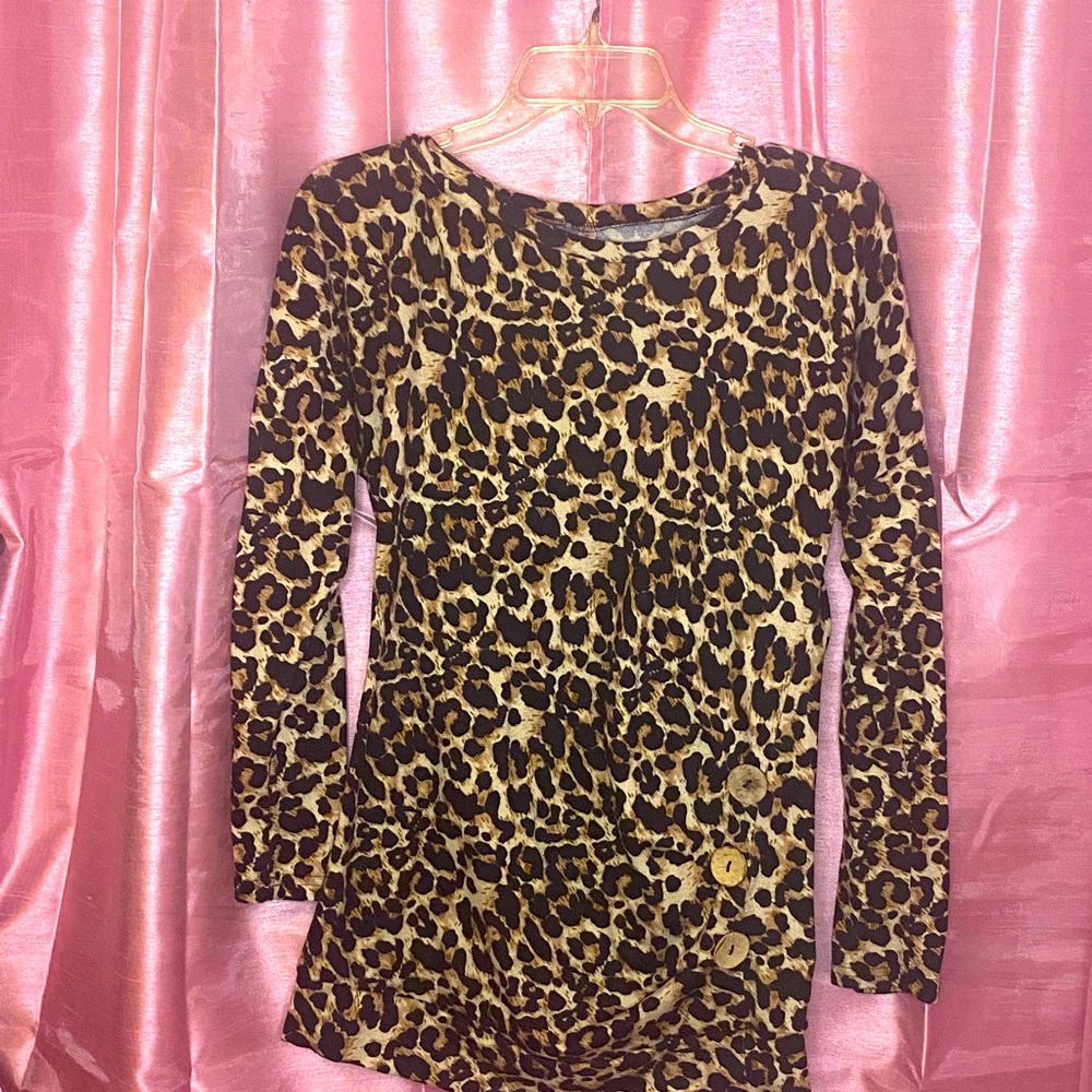Leopard Lace Pencil Shirt